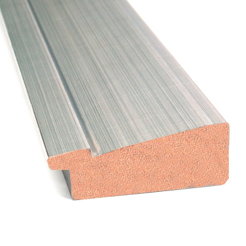 Romano Silver Narrow Wood Framed Grey Corkboard Bulletin Board