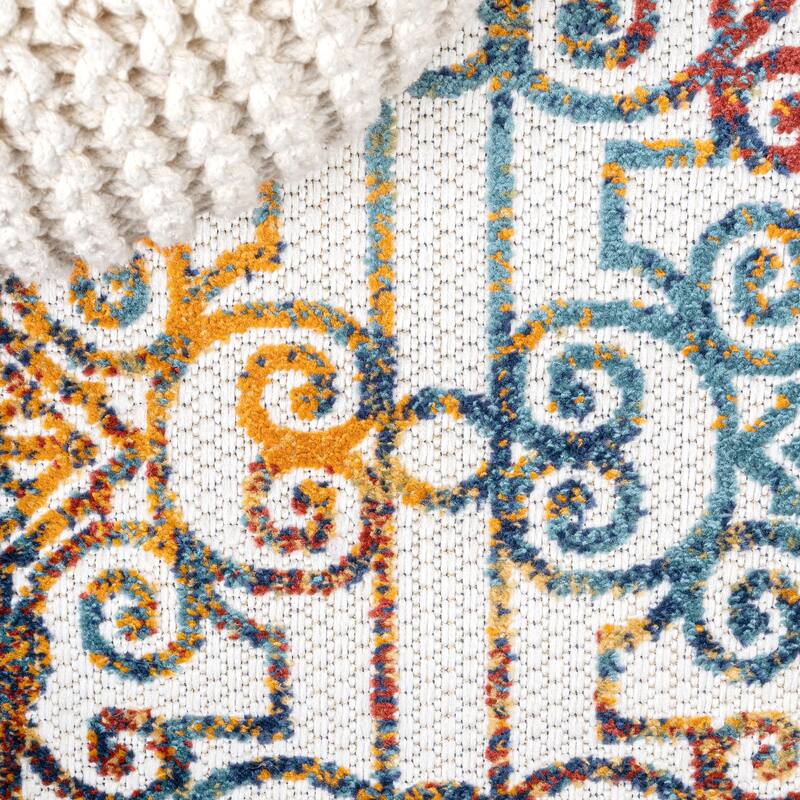 JONATHAN Y Tropics Ornate Trellis Indoor/Outdoor Area Rug