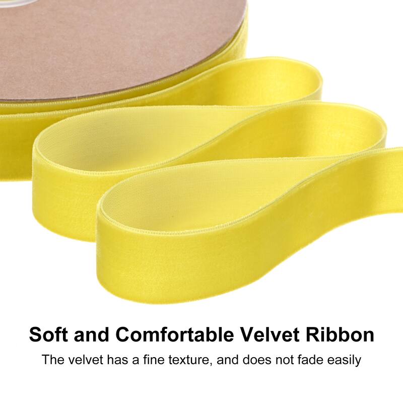 Thin Velvet Ribbon, Single Side Christmas Ribbon