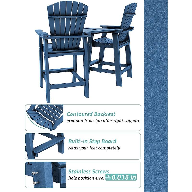 HIPS Plastic Barstool Adirondack Chair