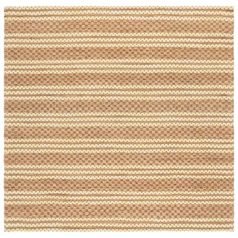 Martha Stewart by SAFAVIEH Handmade Tulia Jute Rug - 6' Square - Natural/Yellow