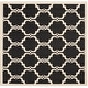 preview thumbnail 101 of 104, SAFAVIEH Courtyard Charleen Indoor/ Outdoor Waterproof Patio Backyard Rug 5'3" x 5'3" Square - Black/Beige