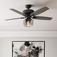 preview thumbnail 1 of 24, Hunter 52" Bennett Ceiling Fan with Bowl LED Light Kit and Handheld Remote - Transitional, Modern Farmhouse Matte Black