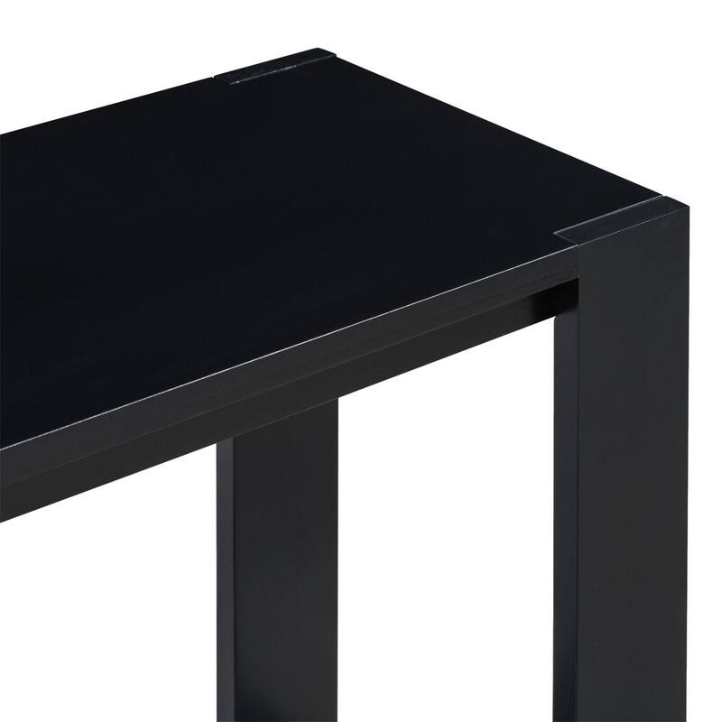 Minimalist Console Table with Bottom Shelf and 4 Legs, Long Entryway Table Sofa Table for Entryway, Hallway, Living Room