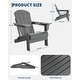 preview thumbnail 18 of 38, Folding Adirondack Chair, Outdoor Wooden Lounge Chair, Modern Lounger Adirondack Chair Ergonomic Extended Backrest