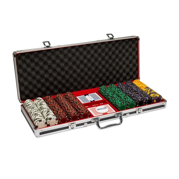 slide 2 of 6, 500 Ct - Pre-Packaged - Ace King Suited 14 G Black Aluminum