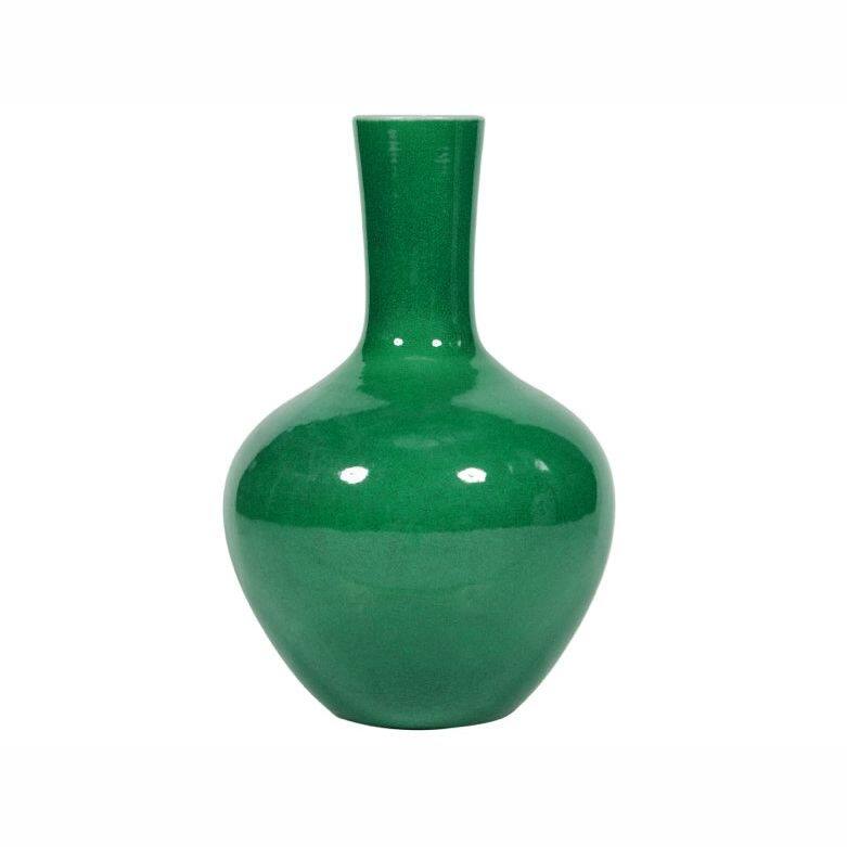 Emerald Green Globular Vase Medium