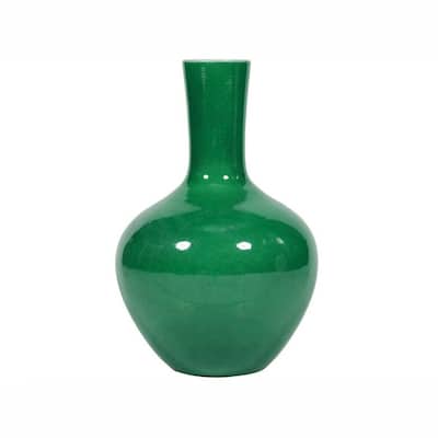 Emerald Green Globular Vase Medium