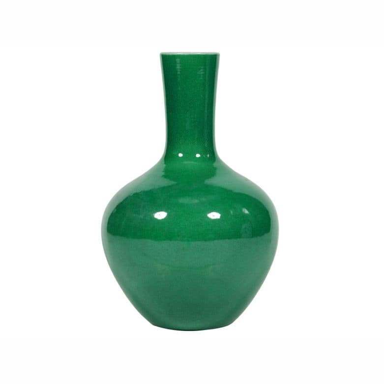 Emerald Green Globular Vase Medium