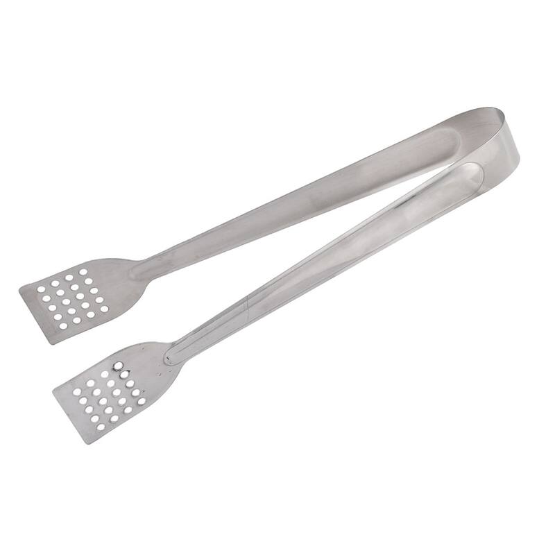 Household Bakery Metal Bread Salad Dessert Buffet Food Mixing Tong - Silver - 8.5" x 1.4" x 0.9"(L*W*T)