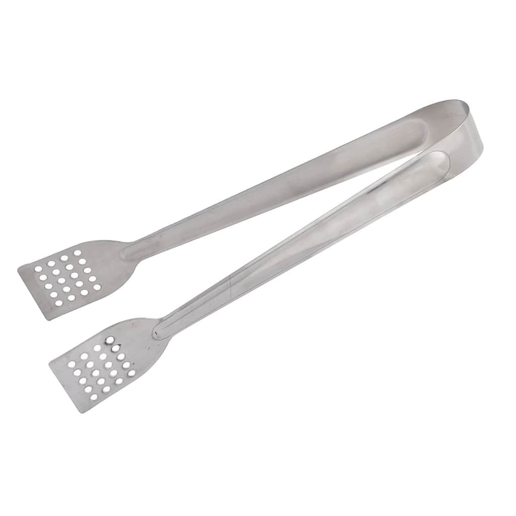 Household Bakery Metal Bread Salad Dessert Buffet Food Mixing Tong - Silver - 8.5" x 1.4" x 0.9"(L*W*T)