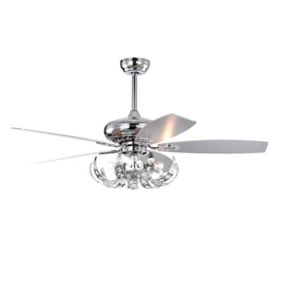 52" Crystal Ceiling Fan with Remote Control