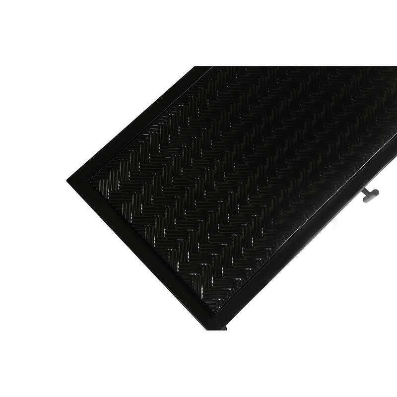 27.56" Modern Woven Pattern Glass Door Wall Cabinet - 3-Tier Storage for Living Room, Bathroom, Entryway & Dining Room