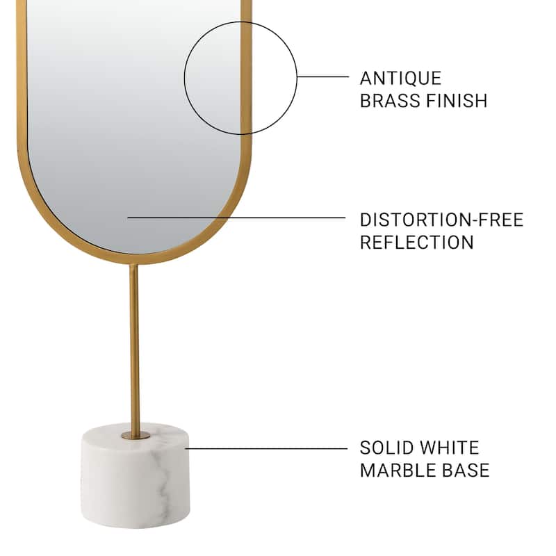 Renwil Taio 70" Tall Oval Wall Mirror, Yellow