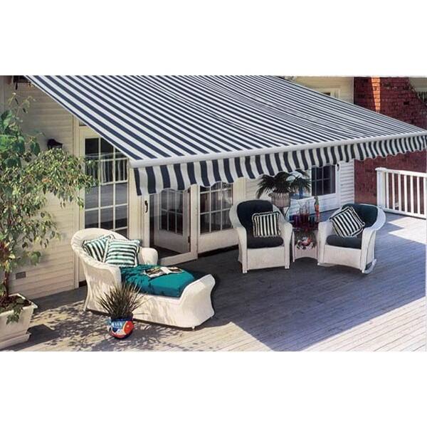 Shop Vidaxl Folding Awning 20 X10 Blue White Outdoor Sun Shade Garden Canopy Overstock 22310364