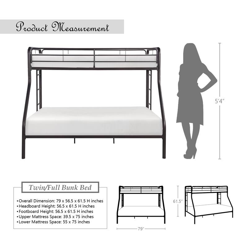 Bedeau Twin over Full Bunk Bed
