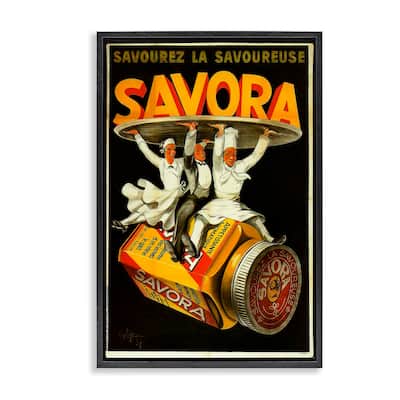 Stupell Savora Kitchen Advertisement Framed Floater Canvas Wall Art Design By Marcus Jules