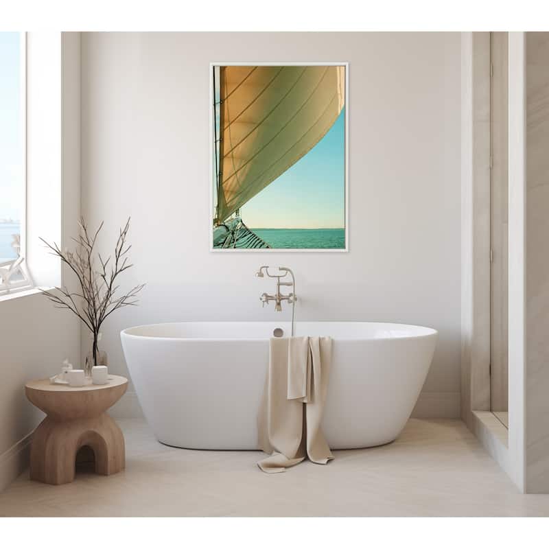 Kate and Laurel Sylvie Gulf Winds Framed Canvas by Alicia Bock