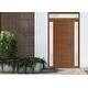 preview thumbnail 15 of 17, Exterior Prehung Metal-Plastic Door Frosted Glass Manux 8111 Walnut Side & Top Sidelite 52x94 Lefthand Inswing