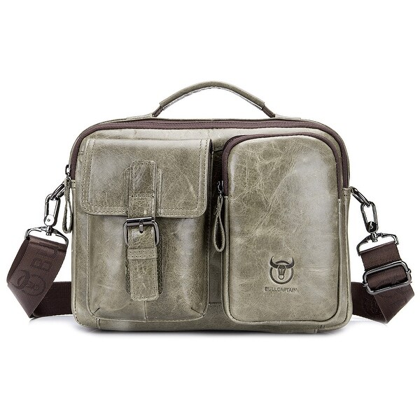 Best Vintage Bull Leather Tote Mens Briefcase Laptop Case Messenger Shoulder Bag