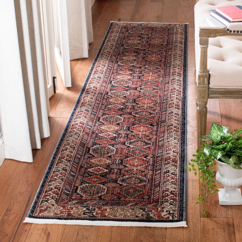 SAFAVIEH Herat Kathey Traditional Rug - 2' x 8' Runner - Rust/Creme