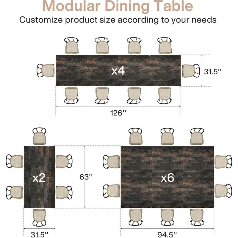 Square Dining Table Set, Industrial Dinner Table with Metal Base for Bar, Coffee Shop, Resturant