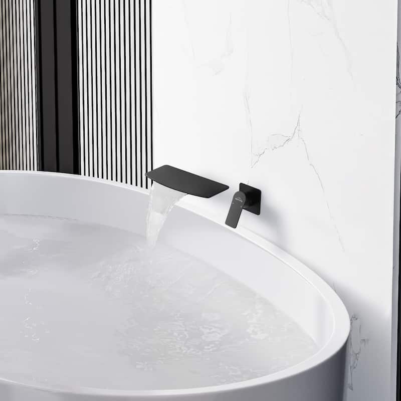 CASAINC Single Handle Wall Mounted Waterfall Tub/Kitchen Faucet