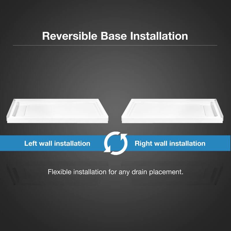 Ove Decors 15SBR-FOLG60 Folga 60" x 34" Rectangular Shower Base with