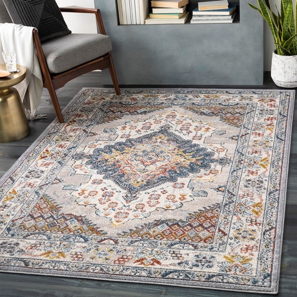Elmas Traditional Persian Medallion Area Rug. Opens flyout.