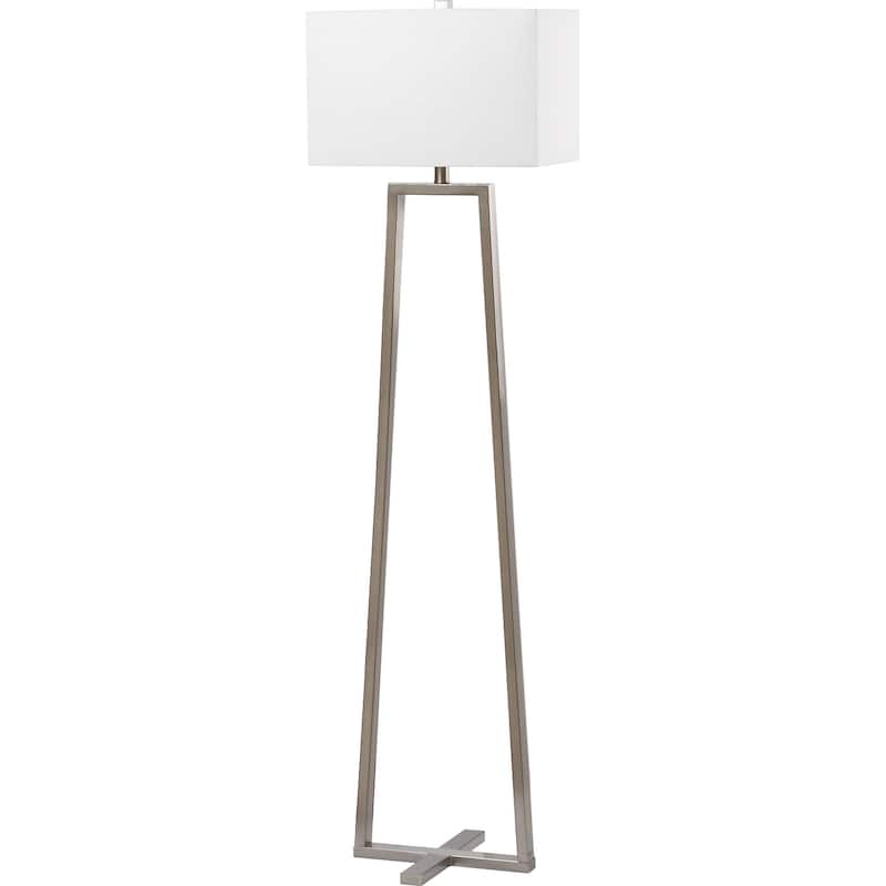 SAFAVIEH Lighting Dyan 60-inch Nickel Floor Lamp - 16"x11"x60" - 16Wx11Dx60H