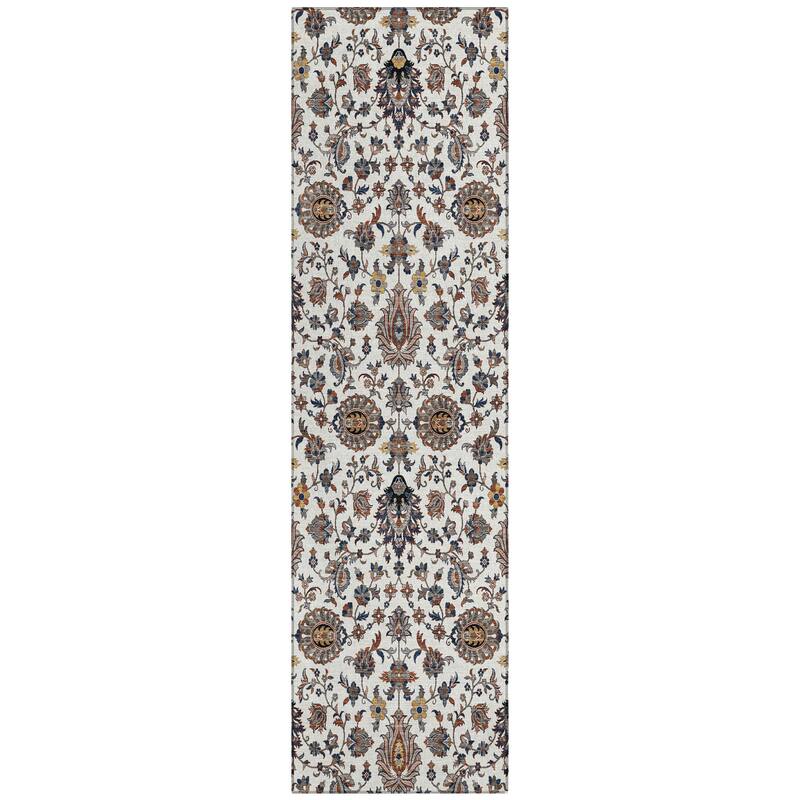 Machine Washable Indoor/Outdoor Traditional Persian Chantille Rug
