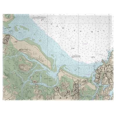 Essex Bay and Essex River, MA Nautical Map Place Mat Set of 4