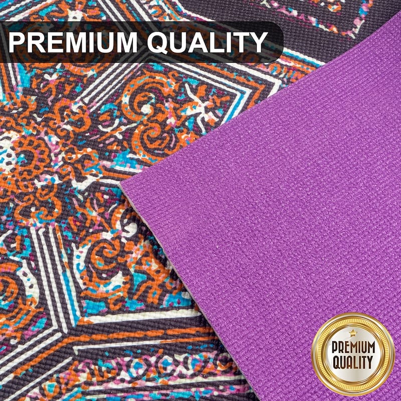 AUM 4mm Soft Foam Tech Lilla Series Yoga Exercise Mat - 68" x 24" - Perfect for Yoga/Pilates/Floor Exercises