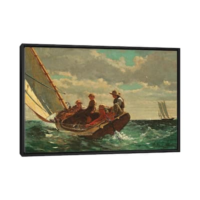 iCanvas "Breezing Up ( A Fair Wind), 1873-76" by Winslow Homer Framed Canvas Print