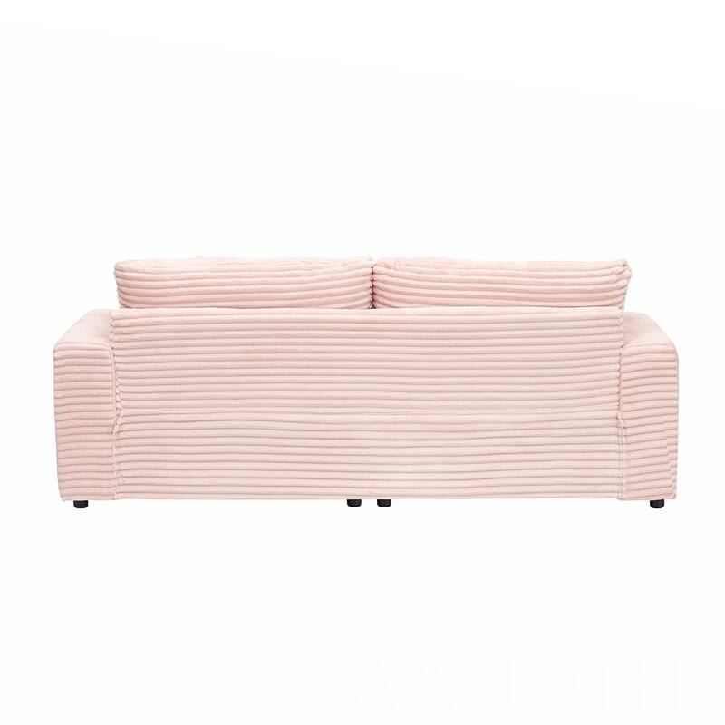 3-Seat corduroy Sofe With 4 Pillows