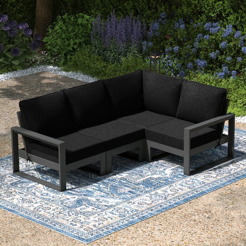 Endless Patio 4-Piece Deep Seating Set with Gray Frame