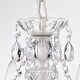 preview thumbnail 9 of 7, White Chandelier with Clear Crystals 6-Light Modern Crystal Chandelier