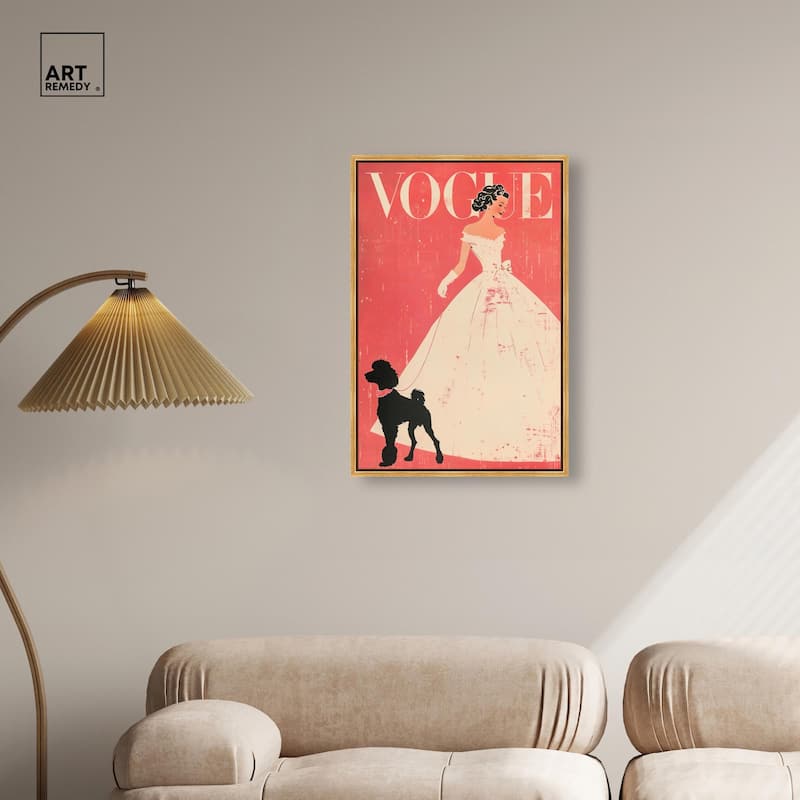 Red and Ivory Cover Canvas by Art Remedy
