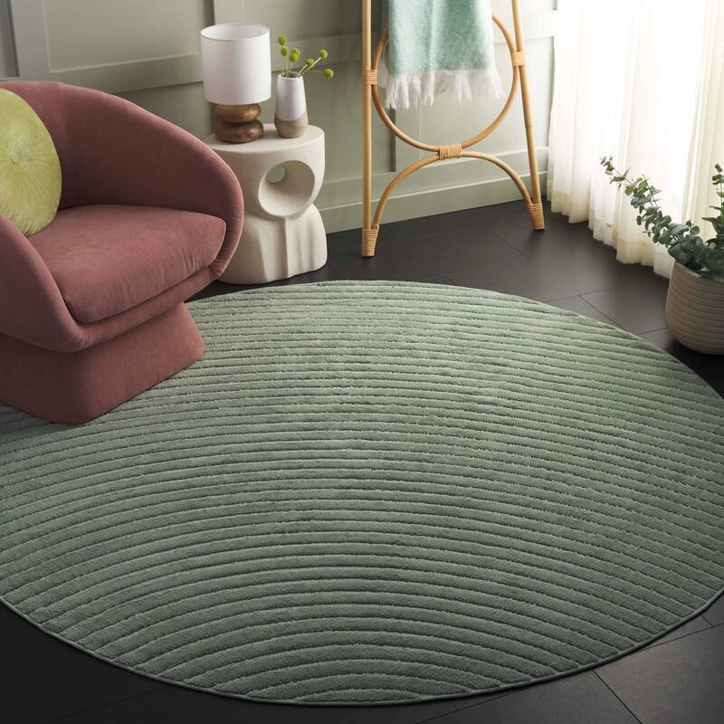 SAFAVIEH Selena Miralena Modern Contemporary Rug - 5'3" Round - Green