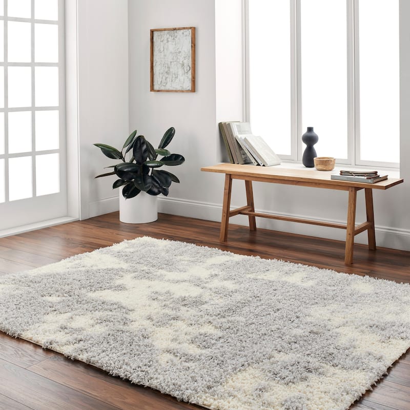 Livabliss Everton Plus Modern & Contemporary Area Rug - Cream/Gray - 7' 10" x 9' 6"