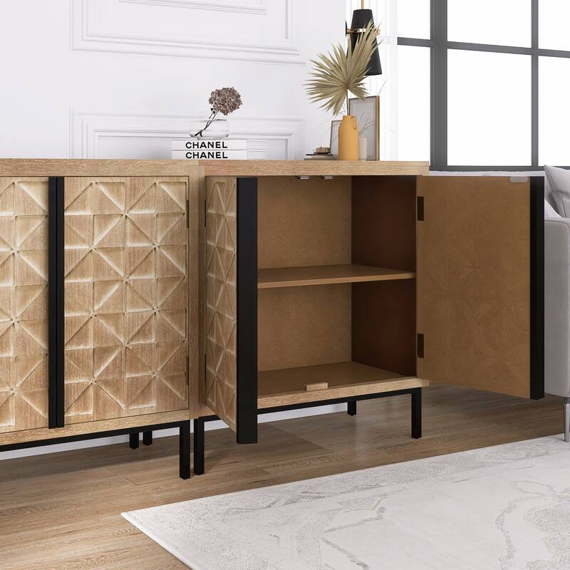 Make old styles 30" Wood 2-door Accent Cabinet in Natural