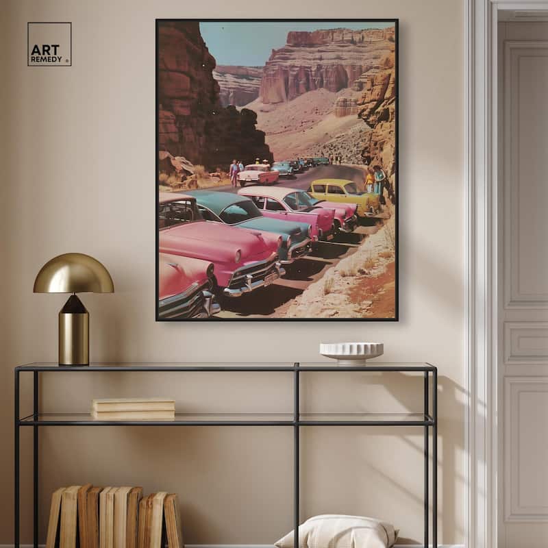 Vintage Canyon Visit Canvas by Art Remedy