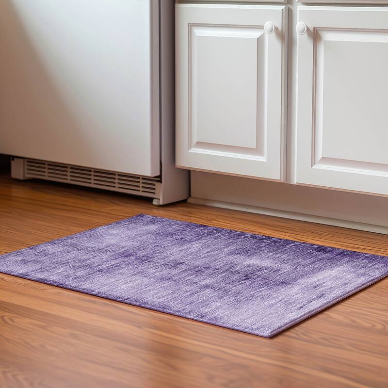 Premium Washable Super Soft Solid Ombre Mayfield Rug - Purple - 1'8" x 2'6"