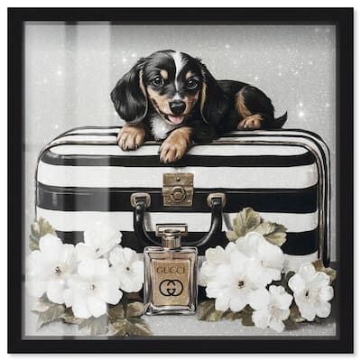 Doxxie Luggage Flowers Shadowbox by Art Remedy