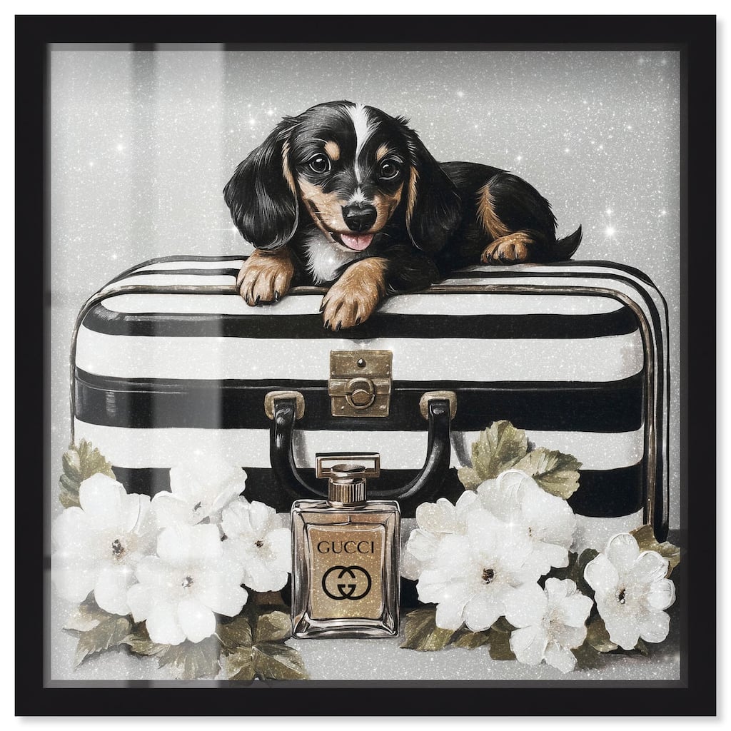 Doxxie Luggage Flowers Shadowbox by Art Remedy