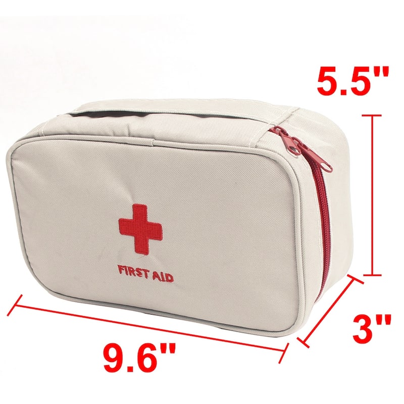 Travel Camping Hiking Medic Emergency First Aid Empty Kit Storage Bag - 9.6" x 5.5" x 3"(L*W*H)
