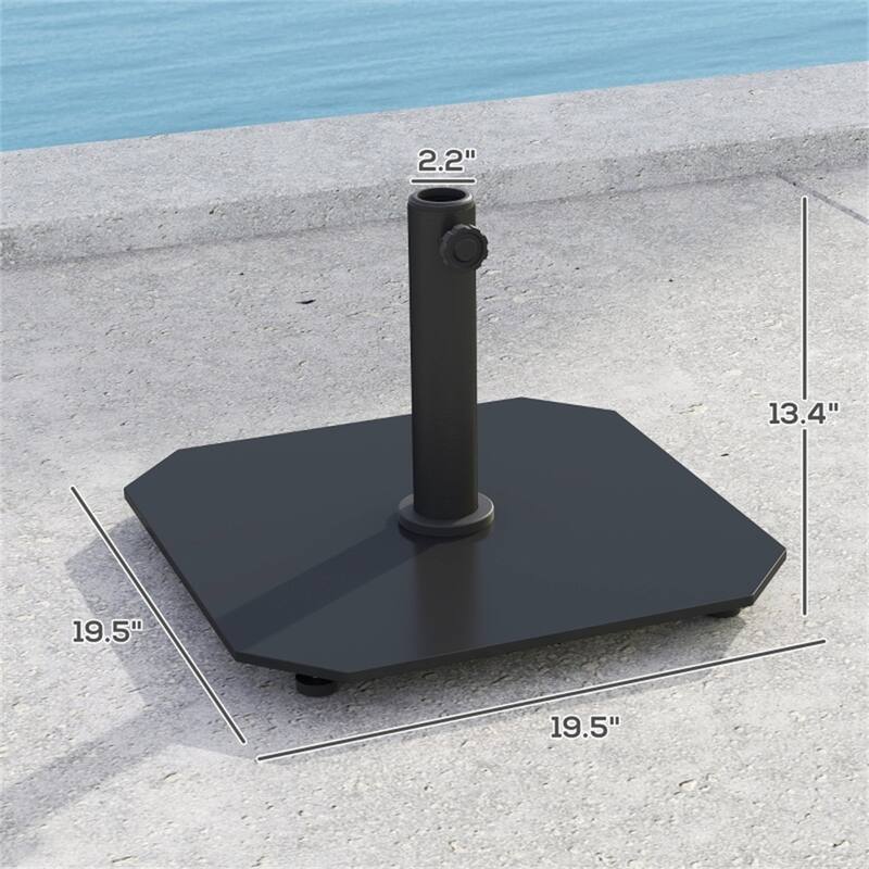 Heavy Duty Metal Umbrella Base for Outdoor Patio Garden Deck Poolside Fits Up to 8.2 Foot Umbrellas Black