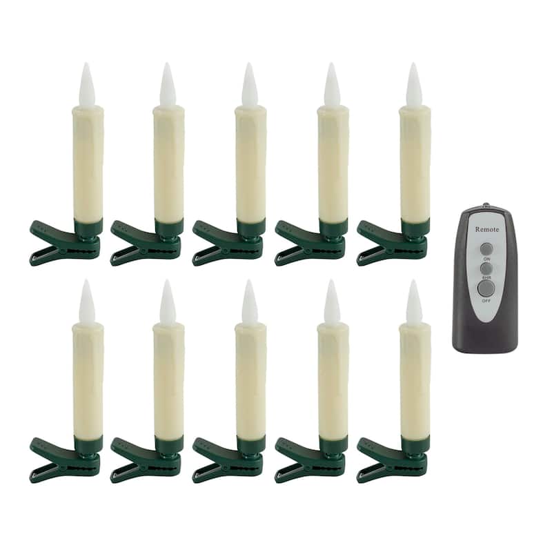 Set of 2 Lighted Flameless Candles with Clip 4"