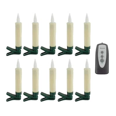 Set of 2 Lighted Flameless Candles with Clip 4"