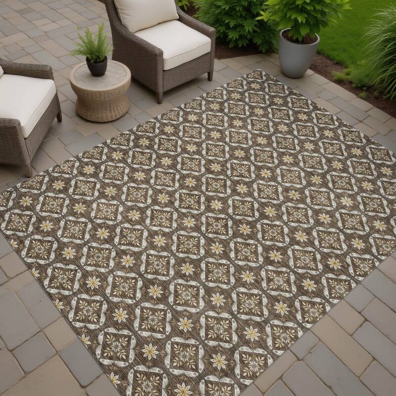Machine Washable Indoor/ Outdoor Contemporary Granby Chantille Rug